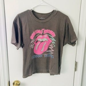 American Eagle Rolling Stones Graphic Crop Top